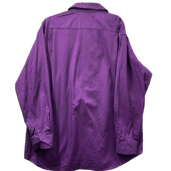 APT 9 Men's Textured Striped Shirt Button Long Sleeve Purple Size 2XL - Picture 6 of 6